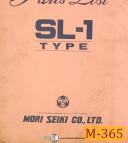 Mori Seiki SL-1, Lathe Parts List Manual